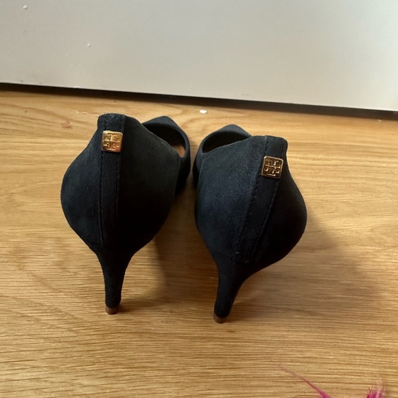 Tory Burch Ivy Low-Heel Suede Pump Navy - Picture 12 of 16